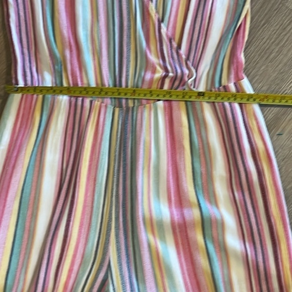 Entro Women Jumpsuit XL Pink Colorful Striped Longline Contemporary Causal - Picture 14 of 17